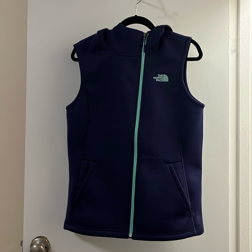 The North Face Purple Hooded Vest Size L